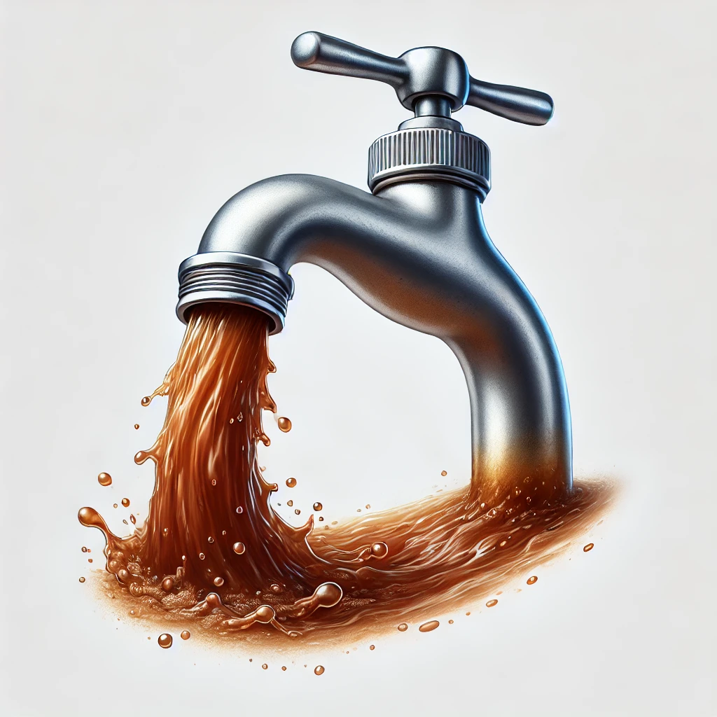 brown water, fix water heater