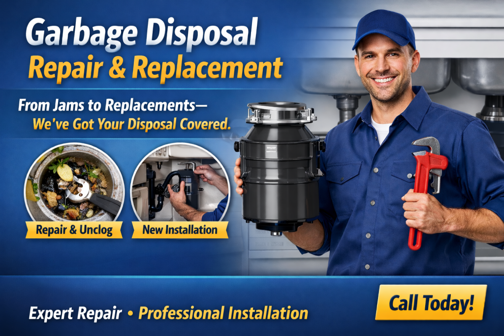 garbage disposal repair replacement services