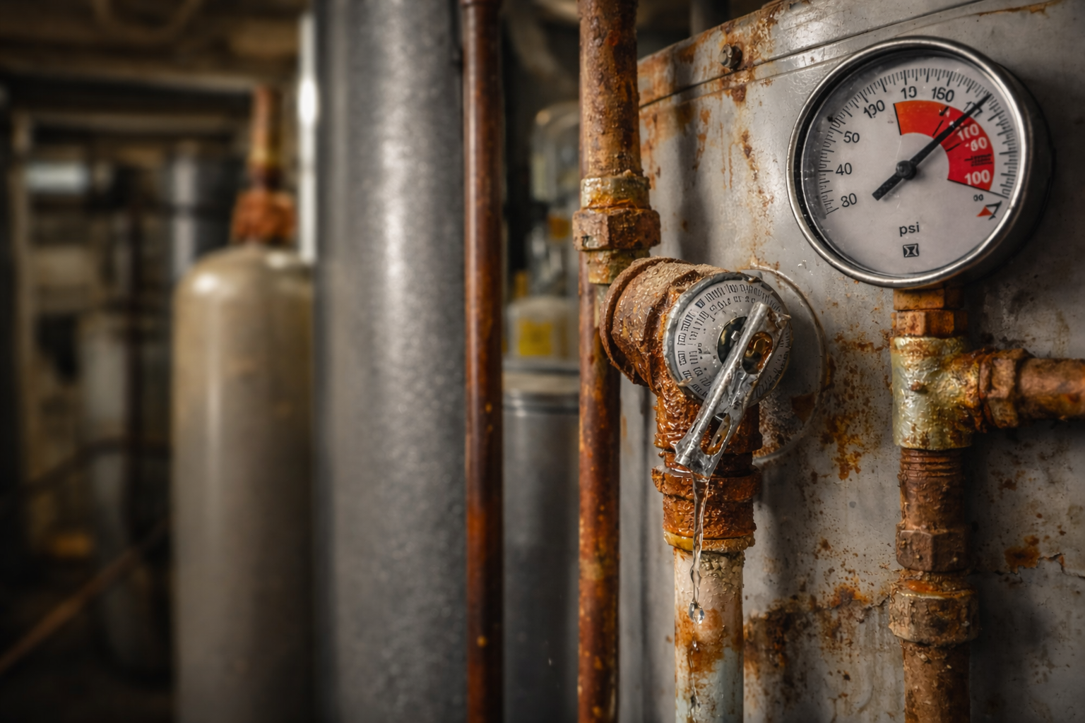 corroded water heater