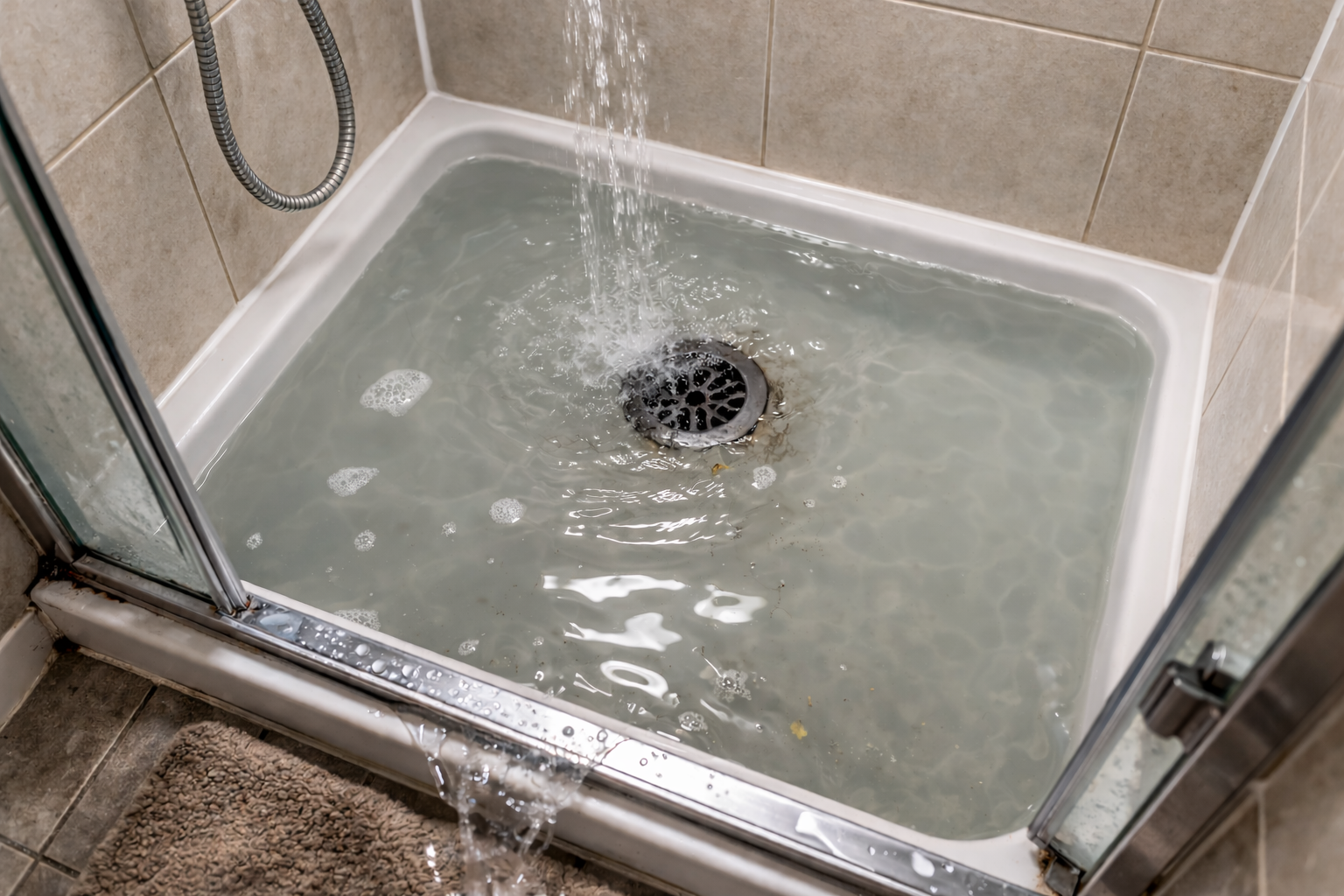 shower not draining 