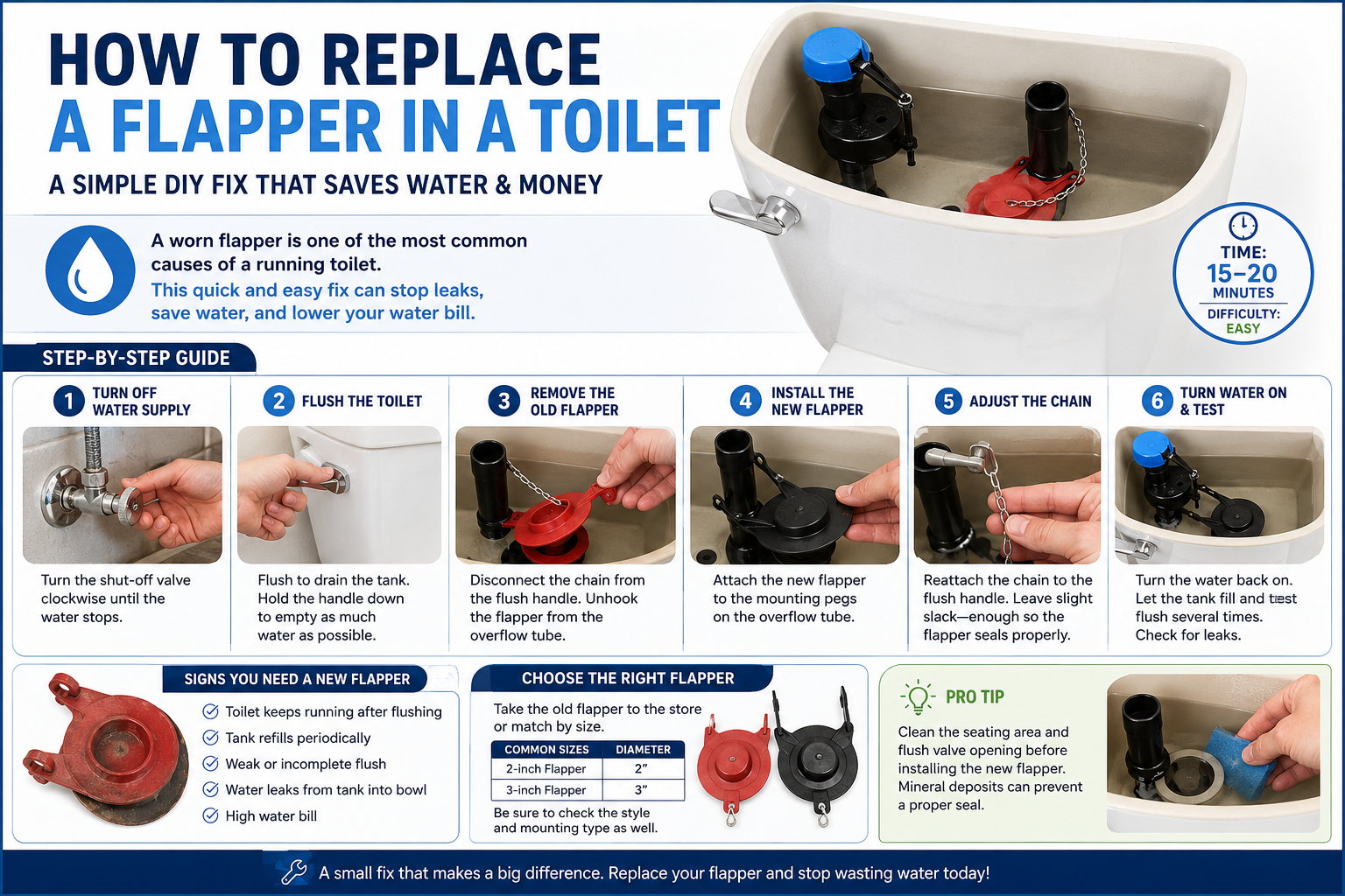 how to fix a flapper in a toilet