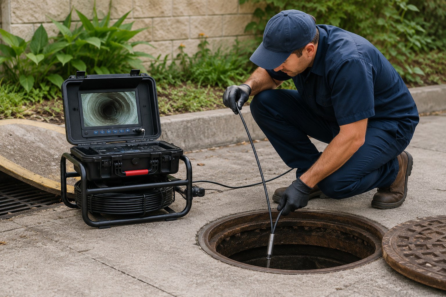 sewer line camera inspection
